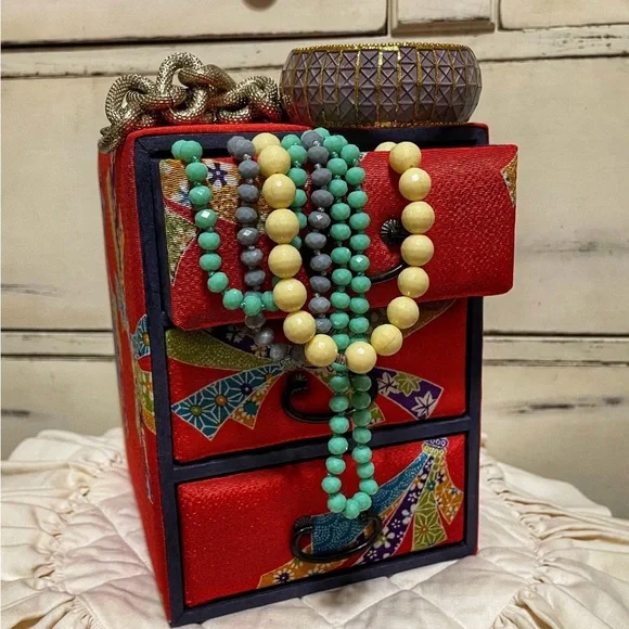 Vintage Japanese washi chest of drawers - Picture 2 of 6